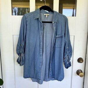 Blue Denim Button-Up Shirt